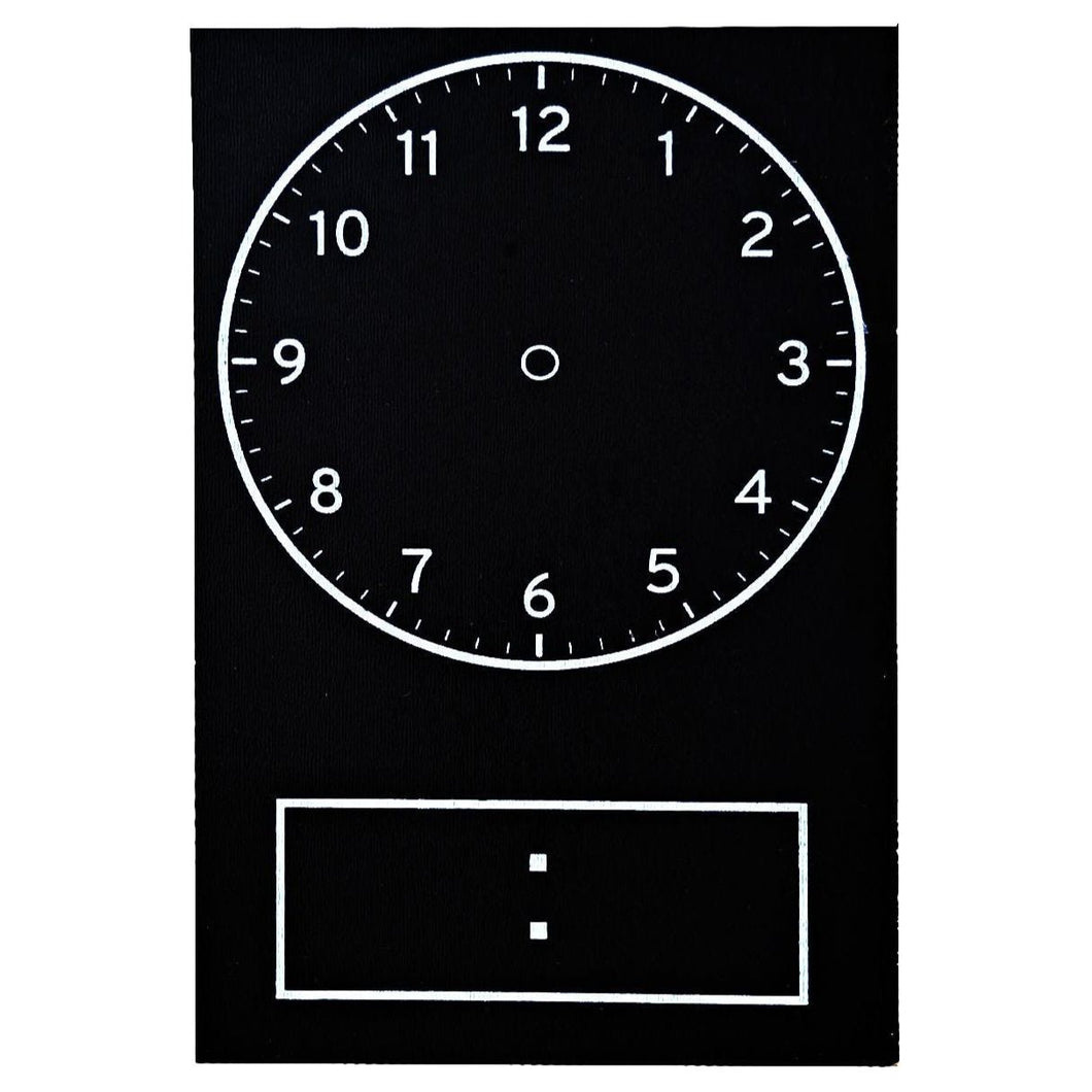 Learn to Tell Time Chalkboard - 5x7