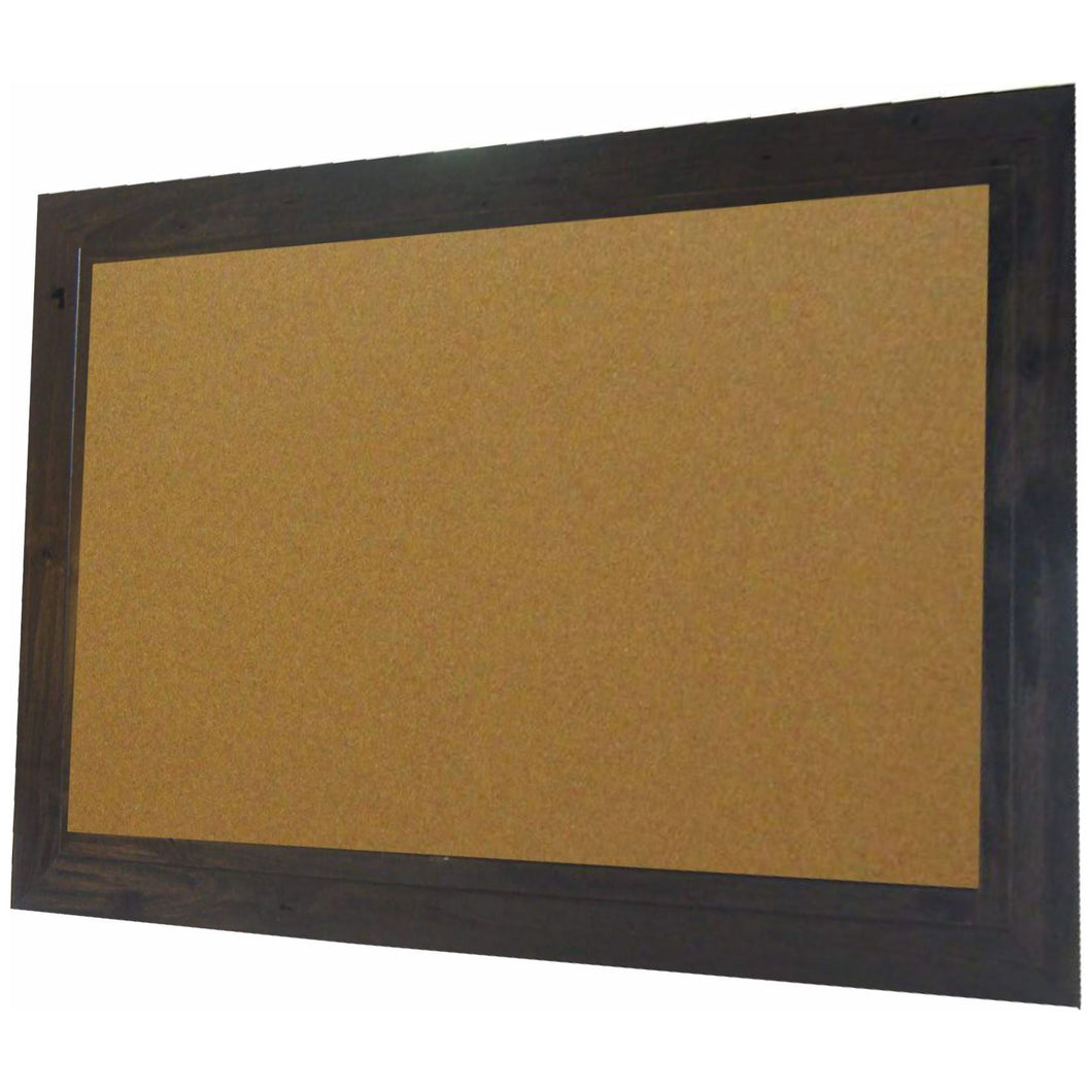 American Barnwood Cork Board  -  Coffee Bean Barnwood Frame  - 30x36 - GL4