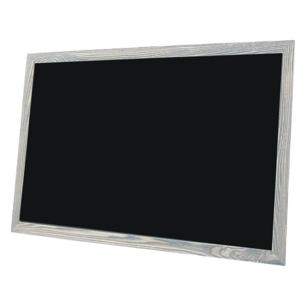 Economy Wood Framed Black Chalkboard - Grey Barnwood Finish