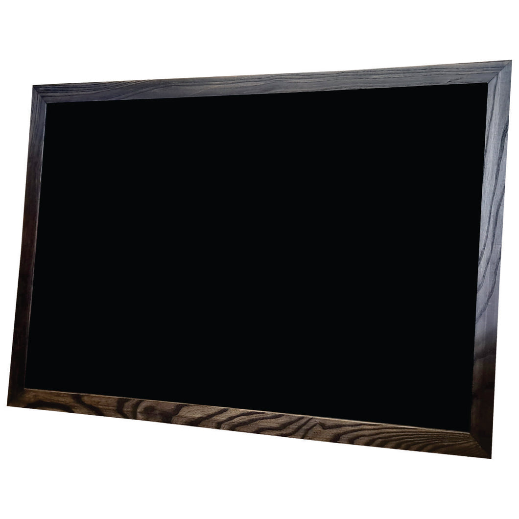 Economy Wood Framed Black Chalkboard - Black Barnwood Finish