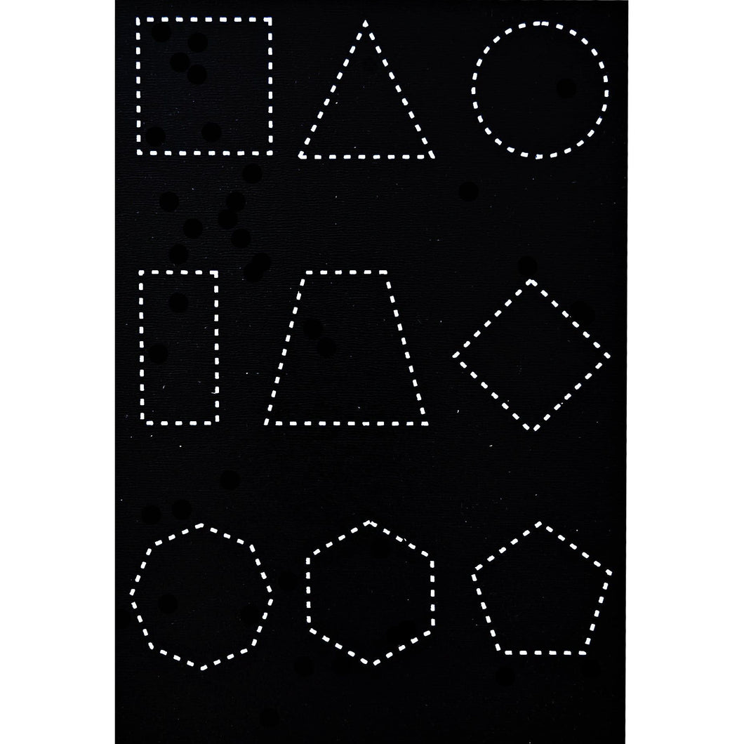 Learning Shapes Chalkboard - 5x7